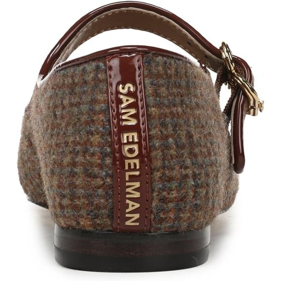 Sam Edelman Womens Plaid Multi Leather Michaela Mary Jane Ballet Flat Shoes - Picture 3 of 6